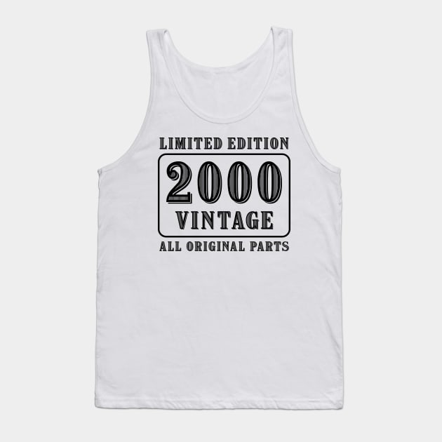 All original parts vintage 2000 limited edition birthday Tank Top by colorsplash